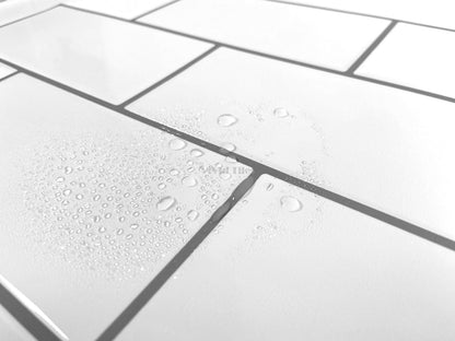 Thicker Upgrde White Subway Vinyl Tile