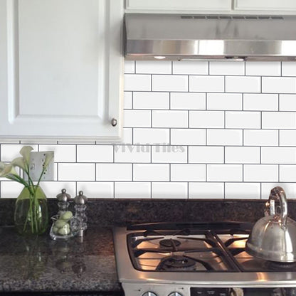 Thicker Upgrde White Subway Vinyl Tile