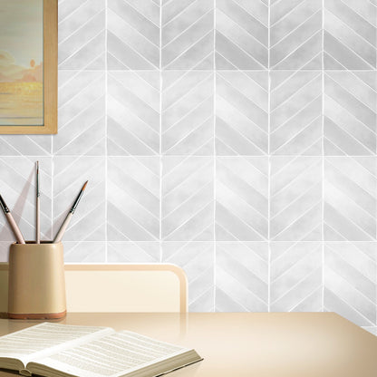 Chevron White Marble Vinyl Tile