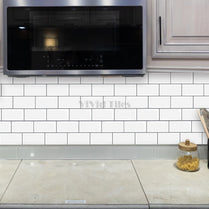 Thicker Upgrde White Subway Vinyl Tile