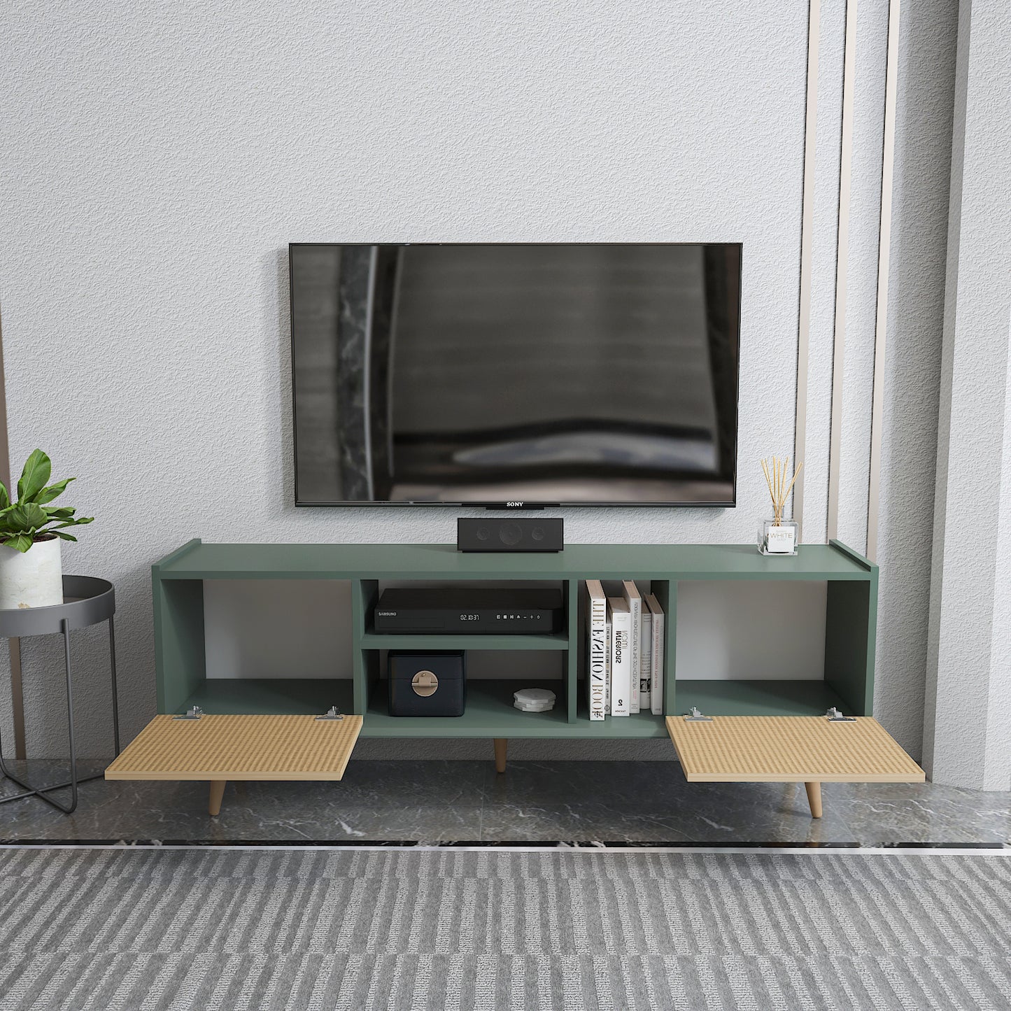 Tv Stand  Ekvador Sylvia&Rattan Pattern-EKV63TS04