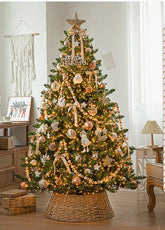 Gold & White Striped Christmas Tree