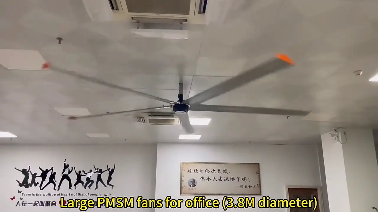Move-Point Factory PMSM 24ft (7.3m) big industrial ceiling fan hvls fans industrial large ceiling fan blades