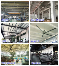 Mpfans High Quality Warehouse Big Industrial Ceiling Fans Large Cieling 3000Mm 5 Blades Hvls Fan