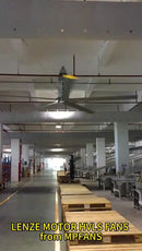 Move-Point Factory private label 24ft (7.3m) Gearmotor fan for industry heavy duty large ceiling industrial fan