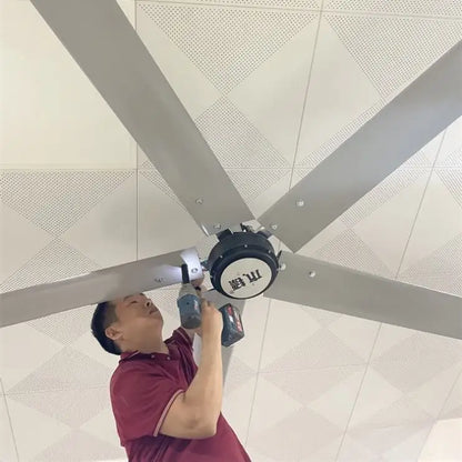 MPFANS Guangzhou PMSM 10-24ft factory ceiling fan best large shop ceiling fans industrial large fan