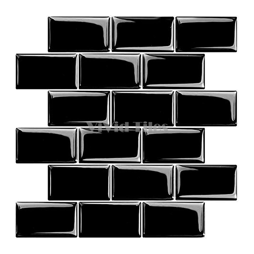 Thicker Upgrade Black Subway Vinyl Tile HB103