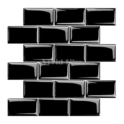 Thicker Upgrade Black Subway Vinyl Tile HB103