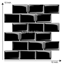 Thicker Upgrade Black Subway Vinyl Tile HB103