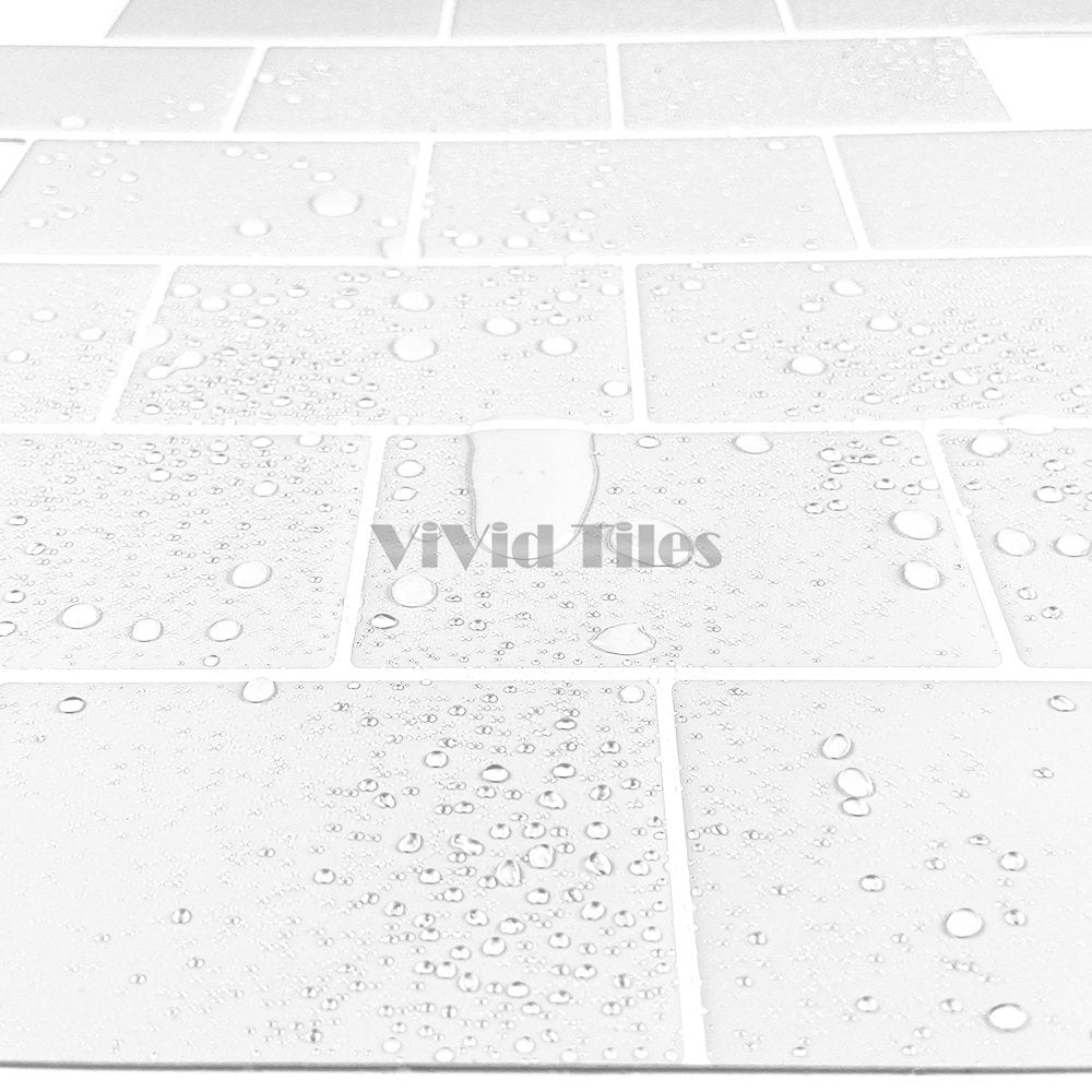 Thicker Upgrade Pure White Brick Vinyl Wall Tile HB105