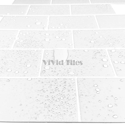 Thicker Upgrade Pure White Brick Vinyl Wall Tile HB105