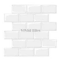 Thicker Upgrade Pure White Brick Vinyl Wall Tile HB105