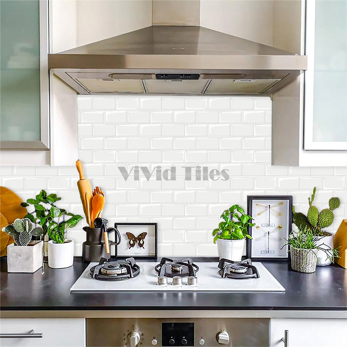 Thicker Upgrade Pure White Brick Vinyl Wall Tile HB105
