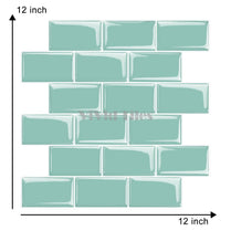 Thicker Upgrade Dark Green Vinyl Subway Tile With White Grout HB109