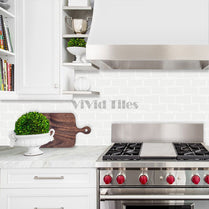 Thicker Upgrade Pure White Subway Vinyl Tile HB217