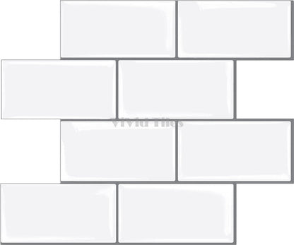 Thicker Upgrde White Subway Vinyl Tile
