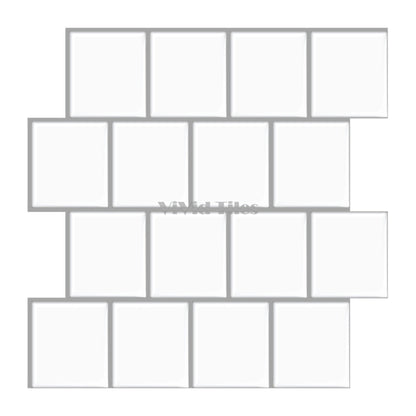 Thicker Upgrade White Rectangle Vinyl Tile HB520