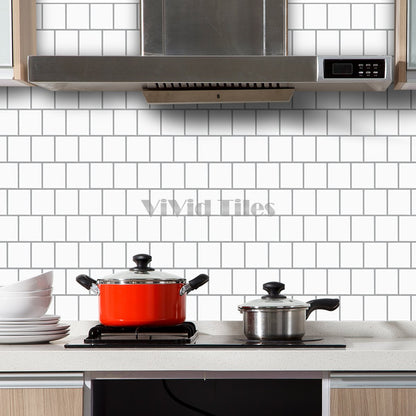 Thicker Upgrade White Rectangle Vinyl Tile HB520