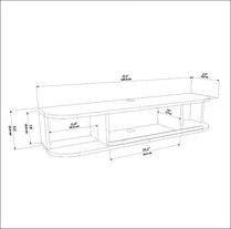 Ibarra 120 cm Asma TV Unit White