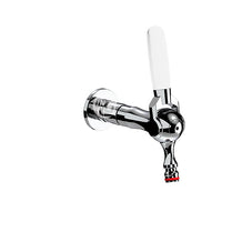 Brass rapid fitting garden tap with matt white lever – IG480COL01