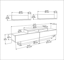 Lusi TV Unit-Ephesus&White