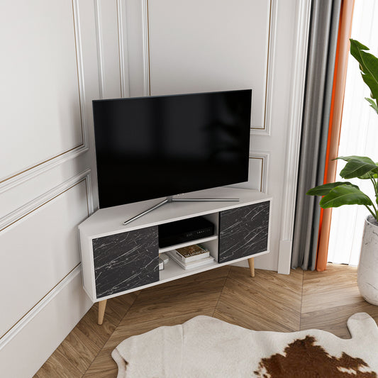 Tv Stand Lesson White&Bendire -LSS47TS01