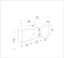 Tv Stand Lesson White&Bendire -LSS47TS01