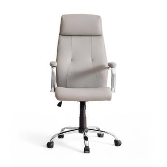 Gray office chair on a white background