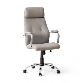 Gray office chair on a white background