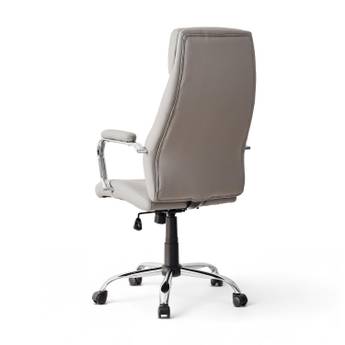 Gray office chair on a white background