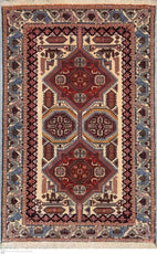 Decorative rug with intricate patterns and colors on a plain background- Luxury Rug Handmade Oriental Rug | Handmade in afghanistan – Bergamot | Luxury Living Room Décor