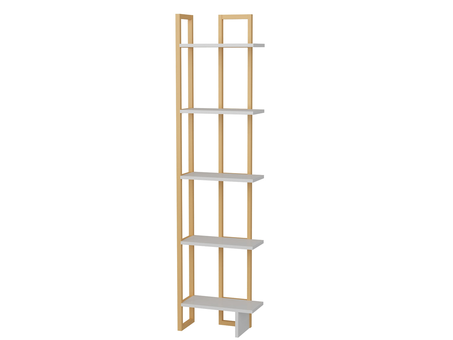 Alice Metal Bookcase-GOLD&White