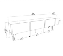 Milagro TV Unit Gloss White Gold