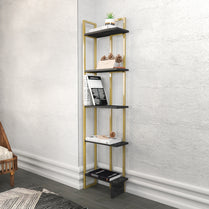 Alice Metal Bookcase BENDIRE GOLD