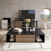 Mistico Coffee Table - Black & Walnut