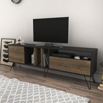 Mistico 71'' TV Unit - Black & Walnut