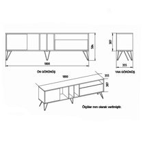 Mistico 71'' TV Unit - Walnut & White