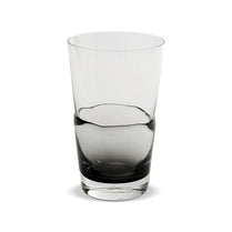 Clear glass with water on a white background