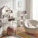 Modern kitchen with stainless steel appliances and marble countertops-Moon Desk & Dresser with Mirror – Kids’ Room Furniture