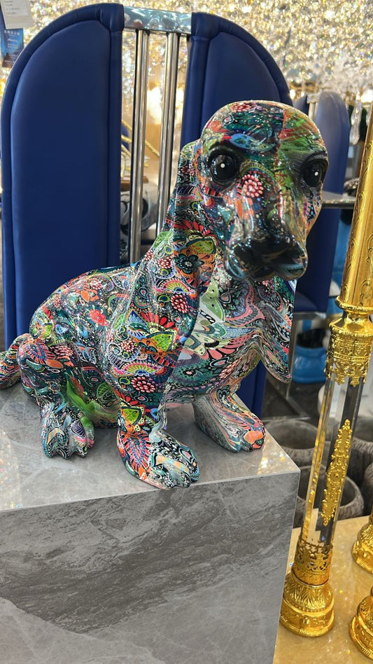 Multicolored Marble Dog
