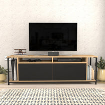 TV Stand Omar - Oak, Black-OMR63TS01