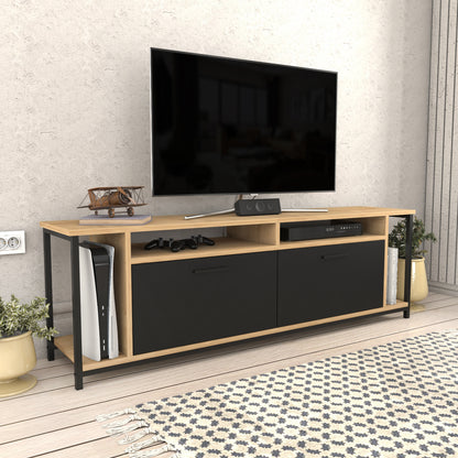 TV Stand Omar - Oak, Black-OMR63TS01