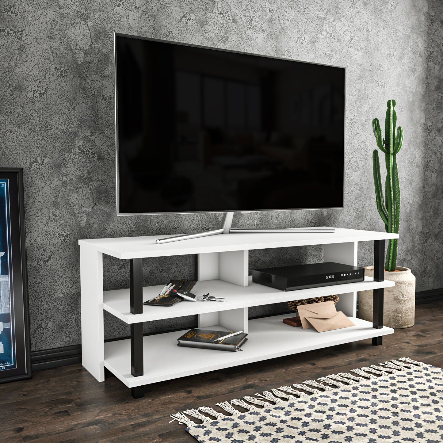 Pueblo TV Unit - Siyah-White
