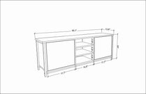 TV Stand Otis - Black, White-OTVS3081