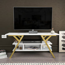 Minerva TV Unit - Gold-White