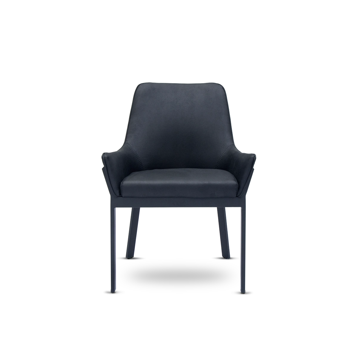 Black armchair on a white background