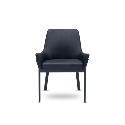 Black armchair on a white background