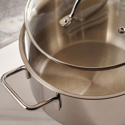 pradeep 9-piece stainless steel cookware set -chrome