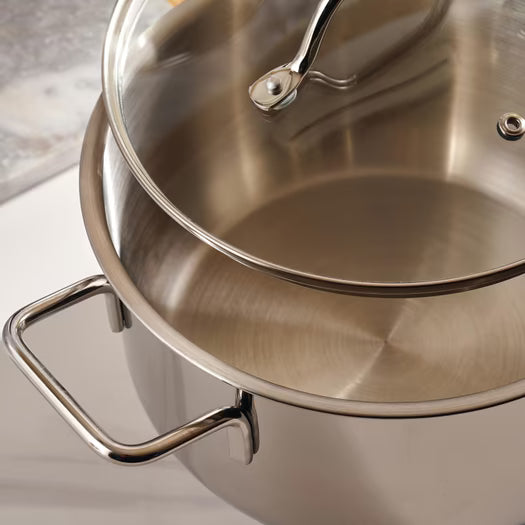 pradeep 9-piece stainless steel cookware set -chrome