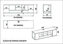 Floating TV Stand Paldi - White-PAL53FTS01